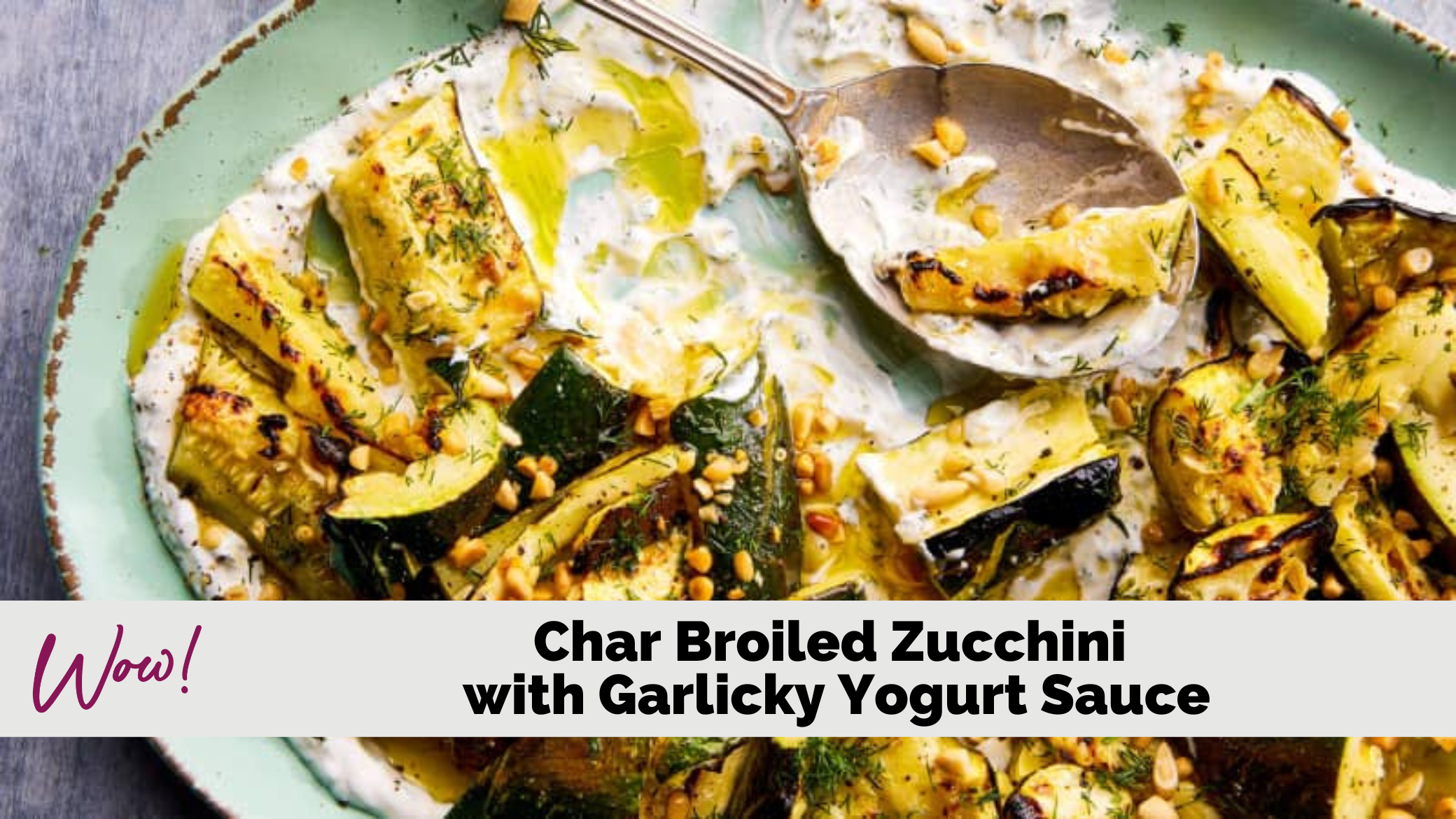 Char Broiled Zucchini with Garlicky Yogurt Sauce – Stacey Hawkins