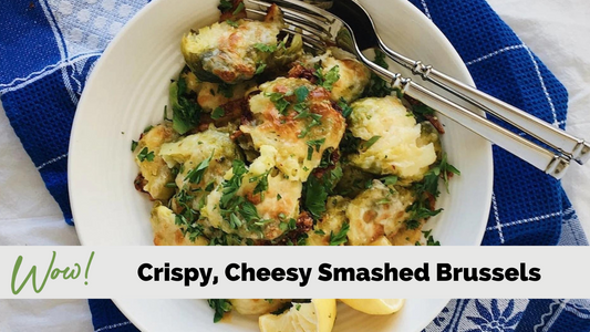 Crispy Cheesy Smashed Brussels Sprouts