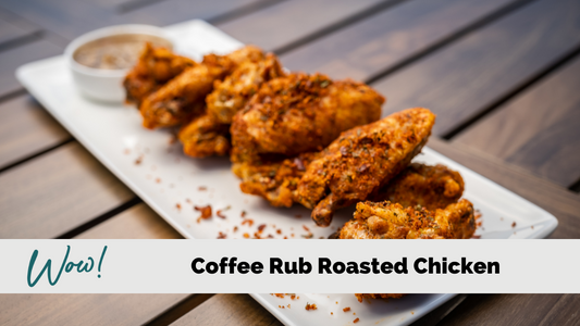Crispy Coffee Rub Roasted Chicken with White BBQ Sauce