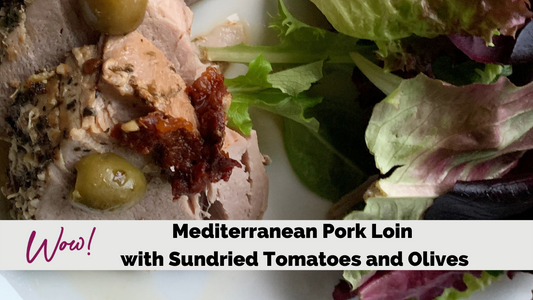 Mediterranean Pork Loin with Sun Dried Tomatoes and Olives