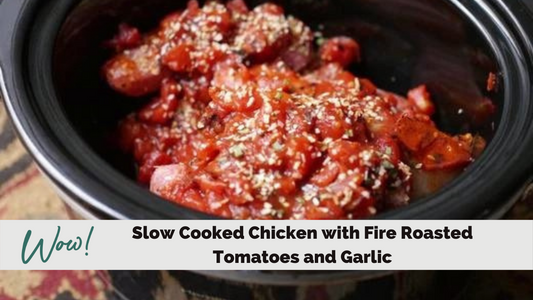 Slow Cooked Chicken with Fire Roasted Tomatoes and Garlic (a Lean and Green Recipe)
