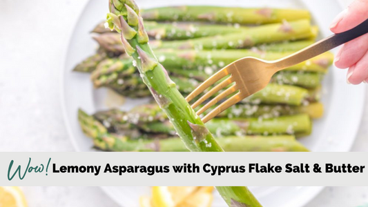 Lemony Asparagus with Cyprus Flake Salt & Butter