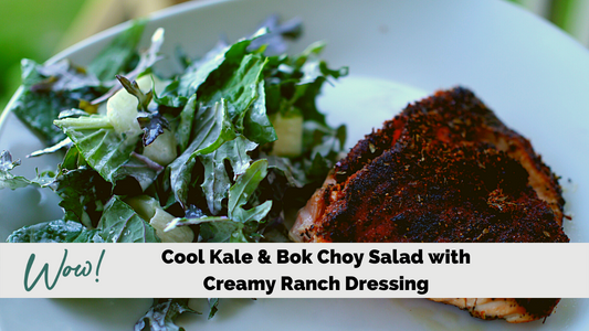 Cool Kale & Bok Choy Salad with Creamy Ranch Dressing Lean and Green Recipe
