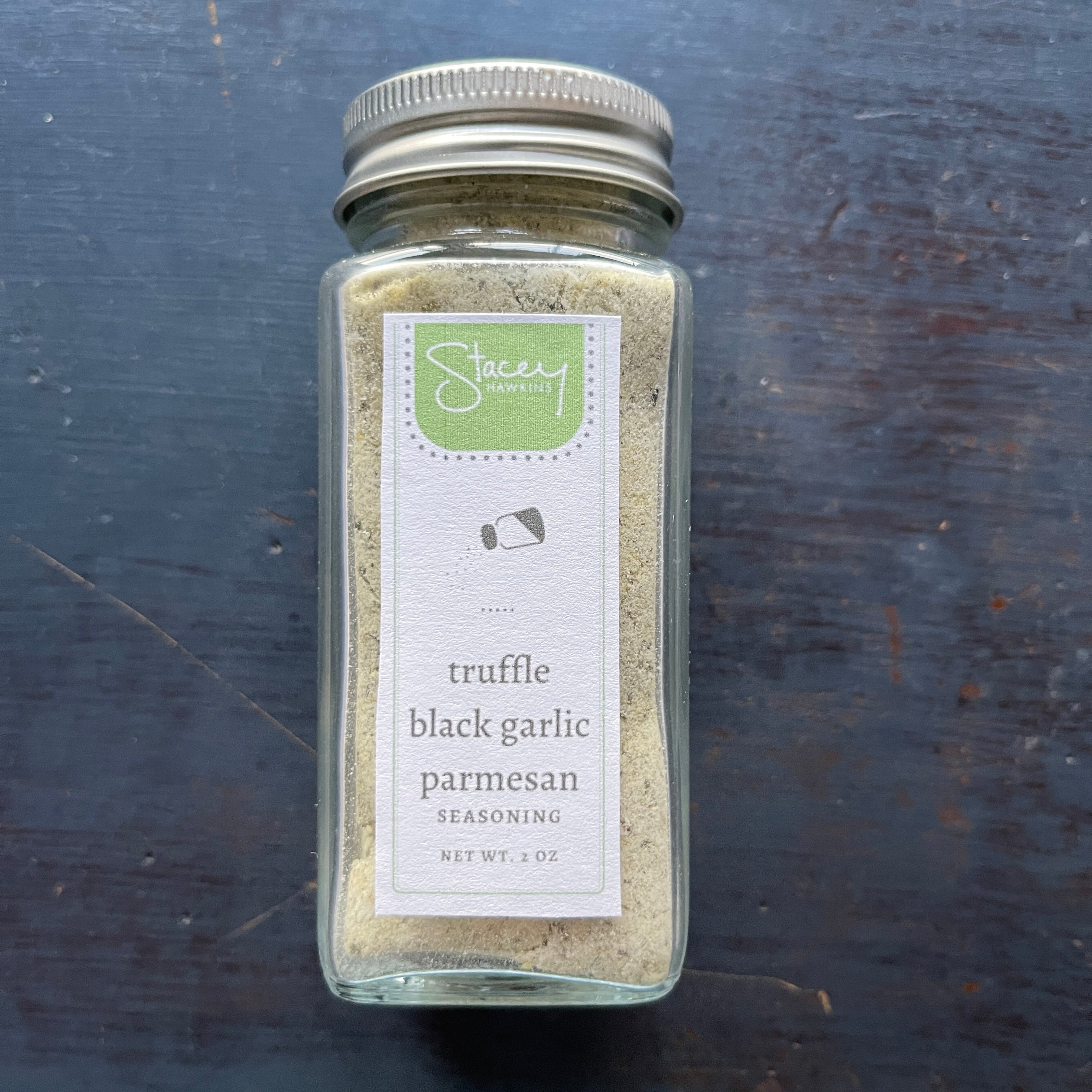 Truffle and Black Garlic Parmesan Seasoning Stacey Hawkins
