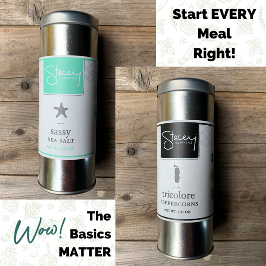 Natural Sea Salt and Fresh Tricolore Peppercorn Set