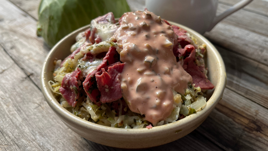 Optavia Lean and Green Recipe Reuben in a Bowl