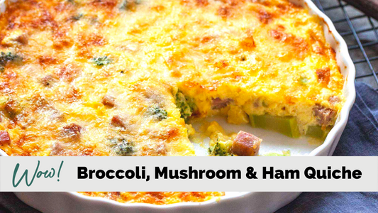 Broccoli, Mushroom & Ham Quiche