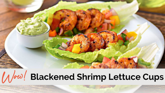 Optavia Blackened Shrimp Lettuce Wraps- Wow'ed!