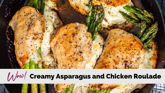 Creamy Asparagus and Chicken Roulade