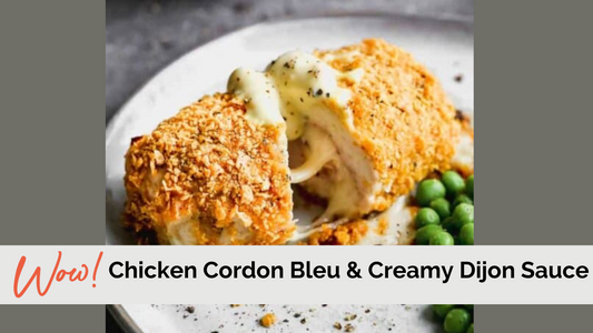 Low Carb Chicken Cordon Bleu with Creamy Dijon Sauce