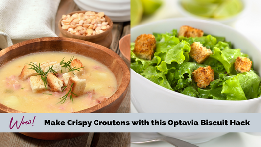 Make Crispy Croutons with this Optavia Biscuit Hack