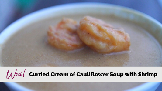 Curried Cream of Cauliflower Soup with Shrimp – a Lean and Green Recipe