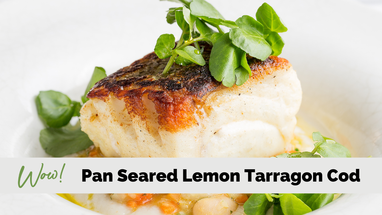 Pan Seared Lemon Tarragon Cod Lean and Green Recipe Stacey Hawkins