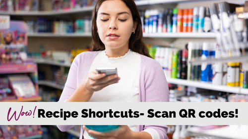 Recipe Shortcut QR codes