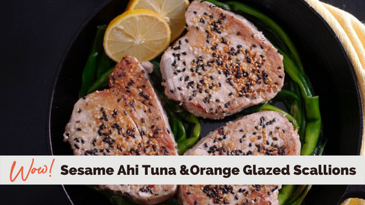 Sesame Ahi Tuna and Orange Glazed Scallions (L&G)