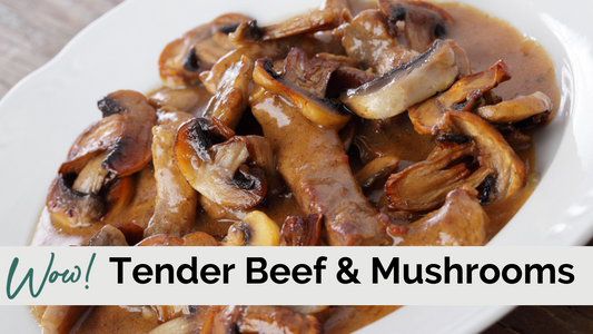 Tender Beef and Mushrooms- Slow Cooker Style