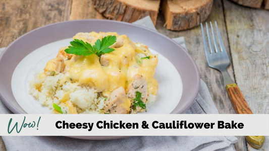 Cheesy Chicken & Cauliflower Bake