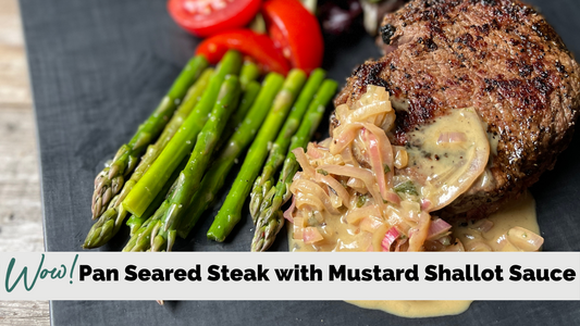 Pan Seared Steak with Shallot Mustard Sauce