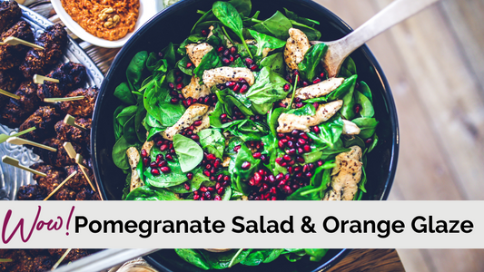Spring Salad With Pomegranates and Orange Balsamic Vinaigrette